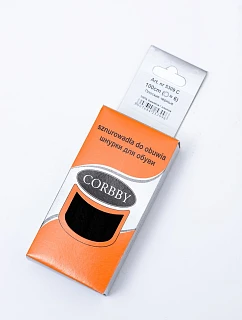 Bavlněné tkaničky černé 100 cm - Corbby