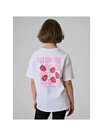Dívčí volné tričko s potiskem 4F 4FJRSS26TTSHF3825-10S