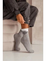 DÁMSKÉ FROTÉ PONOŽKY UNIQUE S HVĚZDOU 0071.007