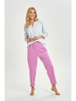 3446 DÁMSKÉ DLOUHÉ PYŽAMO YOLANDA M-XL 3446 DÁMSKÉ DLOUHÉ PYŽAMO YOLANDA M-XL