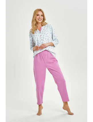 3446 DÁMSKÉ DLOUHÉ PYŽAMO YOLANDA M-XL 3446 DÁMSKÉ DLOUHÉ PYŽAMO YOLANDA M-XL