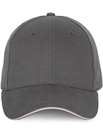 K-up KP 185 6 panelová sandwich kšiltovka 20.0185 dark grey/light grey K-up KP 185 6 panelová sandwich kšiltovka 20.0185 dark grey/light grey