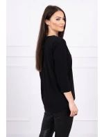 Halenka s potiskem koláží černá Halenka s potiskem koláží černá