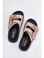 Dámské Sametové Sandały S Dekorativními Přezkami Big Star RR274659 Světle Růžové