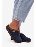 Dámské pantofle s výšivkou Inblu – tmavě modré Dámské pantofle s výšivkou Inblu – tmavě modré