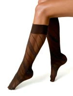 Veneziana Spiga Lurex 15 den podkolenky