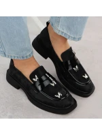 Dámské polobotky lords s motýly černé Potocki SZ12650