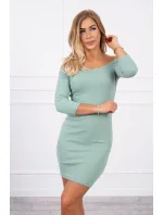 Pruhované vypasované šaty tmavě mátové Pruhované vypasované šaty tmavě mátové