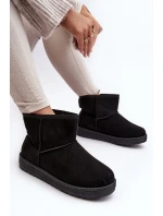 Dámské zimní boty s vyplněním z kožešiny černé Big Star MM274158