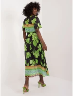 Šaty DHJ SK 11331 5.19 černá a zelená Šaty DHJ SK 11331 5.19 černá a zelená