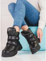 Módní sněhule černé dámské bez podpatku Módní sněhule černé dámské bez podpatku