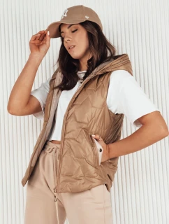 Dámská prošívaná vesta NICOLAS zlatá FashionStreet TY4119