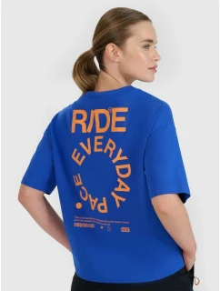 Dámské tričko oversize s potiskem 4F 4FWSS25TTSHF1993-36S