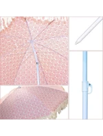 PLÁŽOVÝ A ZAHRADNÍ SLUNEČNÍK SE STŘAPCI 174 CM ČERVENÝ