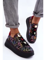 Kožené sportovní boty na platformě Maciejka 06191-39 Multikolor