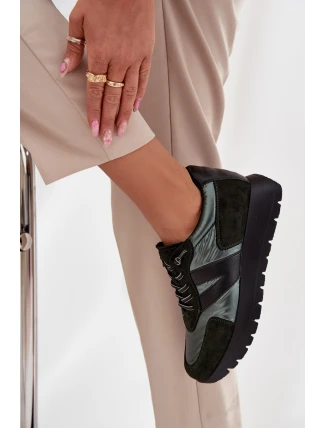 Dámské tenisky na platformě Vinceza – tmavě zelené