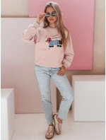 Dámská oversize mikina s výšivkou DOGSWEETY růžová FashionStreet BY1482