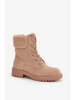 Dámské zateplené boty na zip Beige Mivael Dámské zateplené boty na zip Beige Mivael