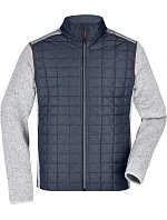 Daiber JN 742 Pánská pletená hybridní bunda 02.0742 light melange/anthracite melange