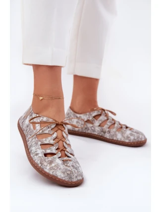 Kožené Baletky S Výřezy Maciejka 06835-25/00-1 Zlaté