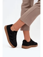 Dámské Semišové Tenisky Big Star SS274673 HI-POLY SYSTEM Černé Dámské Semišové Tenisky Big Star SS274673 HI-POLY SYSTEM Černé