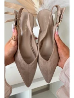 Dámské baleríny s přezkou béžové Tanelia