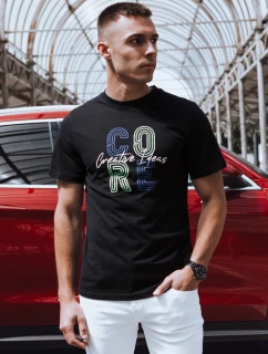 Pánské tričko s potiskem černé FashionStreet RX5382