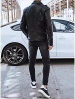 Pánská kožená bunda černá FashionStreet TX4276