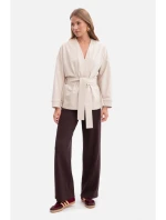 B300 Kalhoty z žebrového úpletu - tmavá čokoláda B300 Kalhoty z žebrového úpletu - tmavá čokoláda