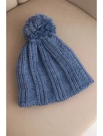 Klobouk s fleece Idalia K284 jeansový