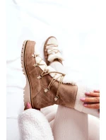 Zateplené boty Trapper  Béžove Jiliana