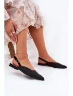 Baleríny S Pletením A Špičatými Špičkami Černé Hefion