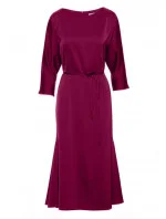 Dámské šaty K177 bordó - Makover Dámské šaty K177 bordó - Makover
