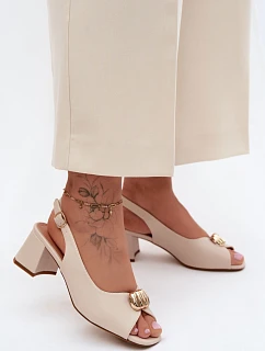 Sandály na podpatku model 228110 Step in style