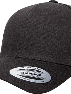 Flexfit 6389 6 panelová Snapback kšiltovka "Retro" 55.6389 dark heather grey