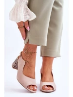 Dámské semišové sandály na podpatku Maciejka 05870-04 Béžová Dámské semišové sandály na podpatku Maciejka 05870-04 Béžová