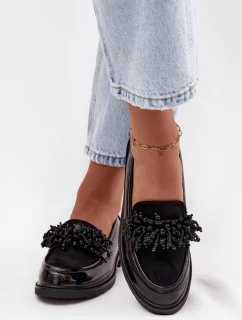 Dámské lakované mokasyny S.Barski HY52-369B Černé