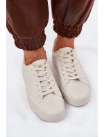 Dámské tenisky z ECO kůže Big Star – béžové Dámské tenisky z ECO kůže Big Star – béžové