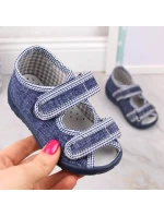 Chlapecké domácí pantofle sandály tmavě modré Nazo