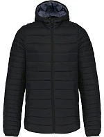 Kariban K 6110 Lehká pánská prošívaná bunda s kapucí 20.6110 black Kariban K 6110 Lehká pánská prošívaná bunda s kapucí 20.6110 black