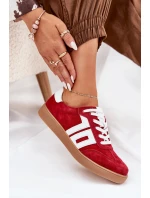 Sneakersy Sportovní Boty Semišové Červené Vinceza 79517