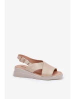 Dámské Sandály Na Klínu Z Eko Kůže Zlaté Quilara