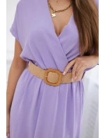 Dlouhé šaty s ozdobným páskem světle fialová Dlouhé šaty s ozdobným páskem světle fialová