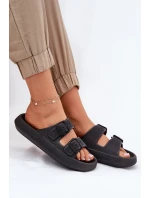 Dámské Sandały Na Platformě S Přezkami Černé Nitiana