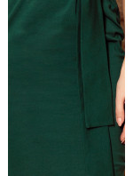 Midi šaty s krátkým rukávem Numoco VERA - zelené