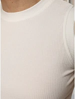 Dámský top bez rukávů basic white FashionStreet RY2917