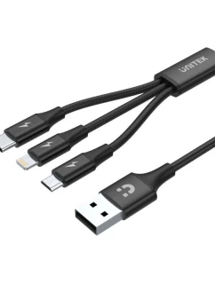 UNITEK USB 3V1NABÍJECÍ KABEL (C,LIGHTNING,MUSB)