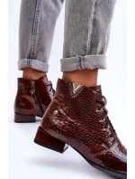 Dámské Kožené Botky Maciejka 5743C-02 Hnědé