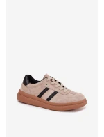 Dámské semišové sneakers na platformě Elivienne – béžové