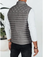 Pánská prošívaná tmavě šedá vesta FashionStreet TX5079